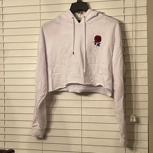 Cropped rose hoody